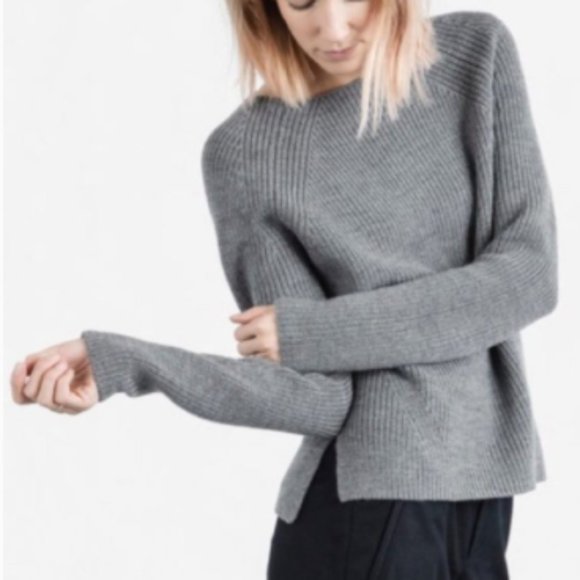 Everlane Sweaters - Everlane Chunky Wool Wide Crew Neck Sweater Medium
